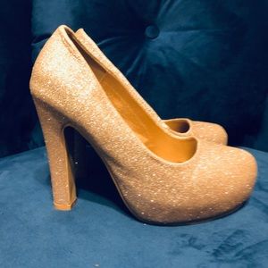 Torrid Gold glitter heels